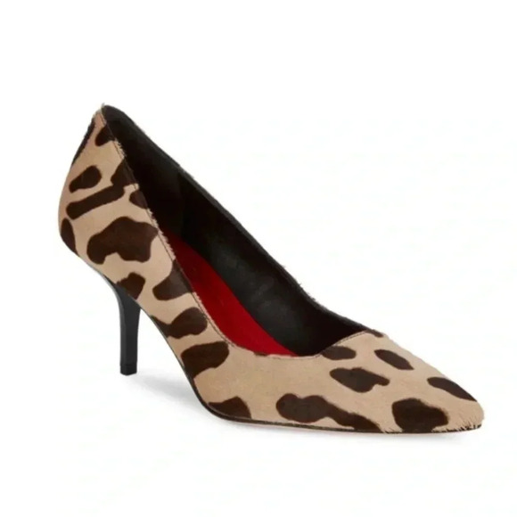 Diane Von Firstenberg Meina Calf Hair Leopard-Print Pumps from Saks GUC Size 7.5 - Picture 1 of 12
